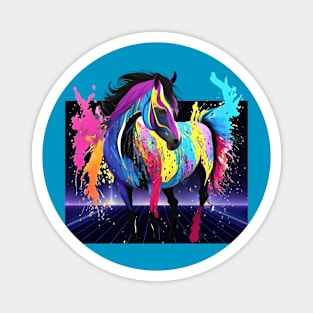 Horse painted fluorescent Magnet